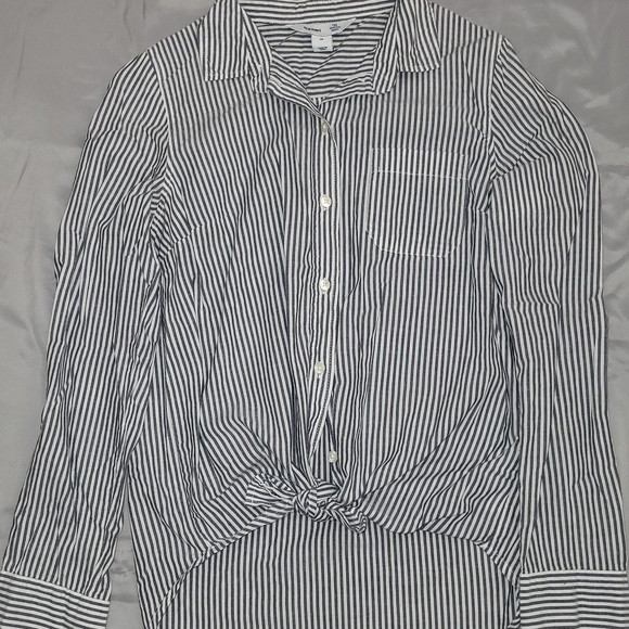 Old Navy Other - Old Navy Black and White Striped Button Down Shirt